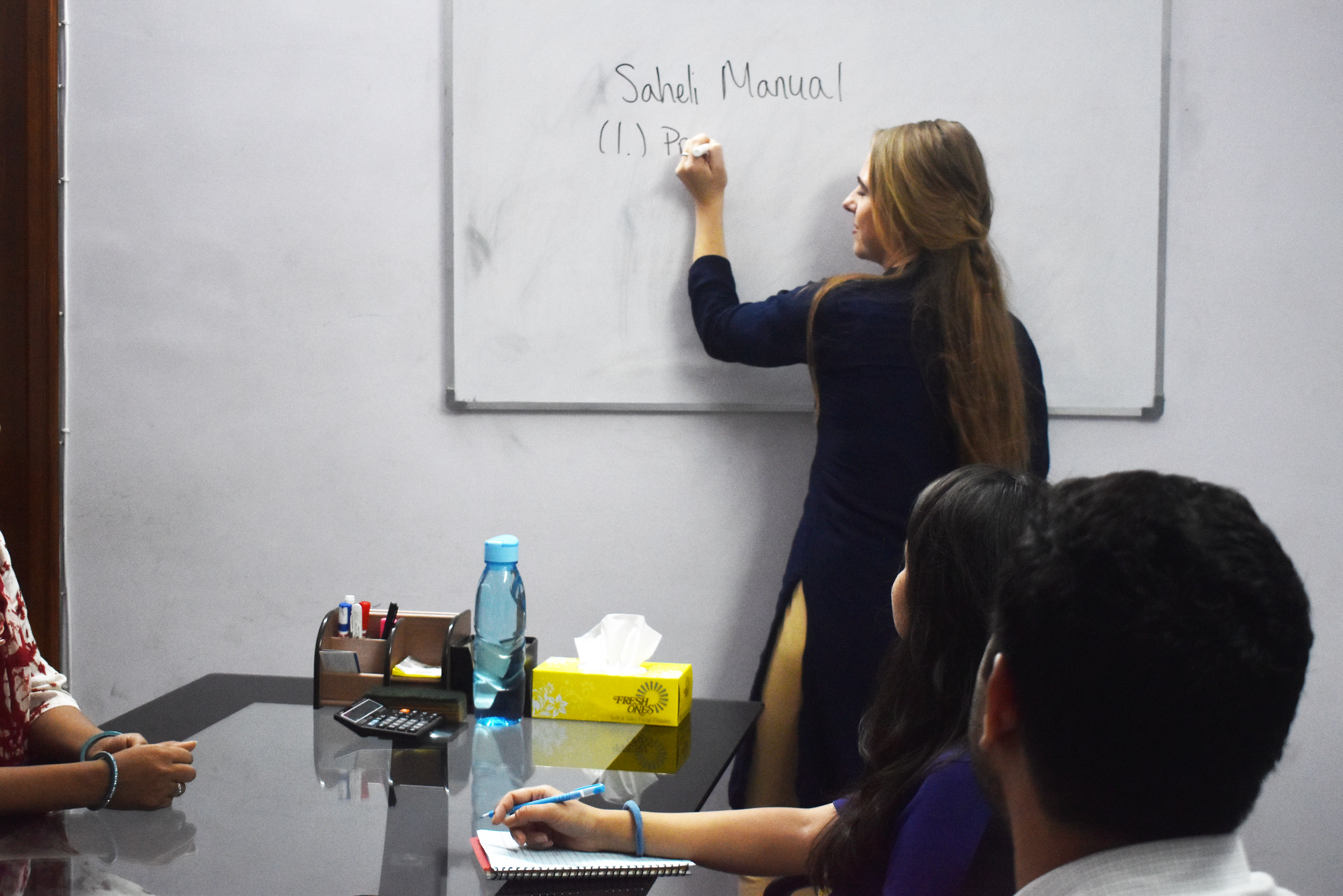 Molly leading a workshop session